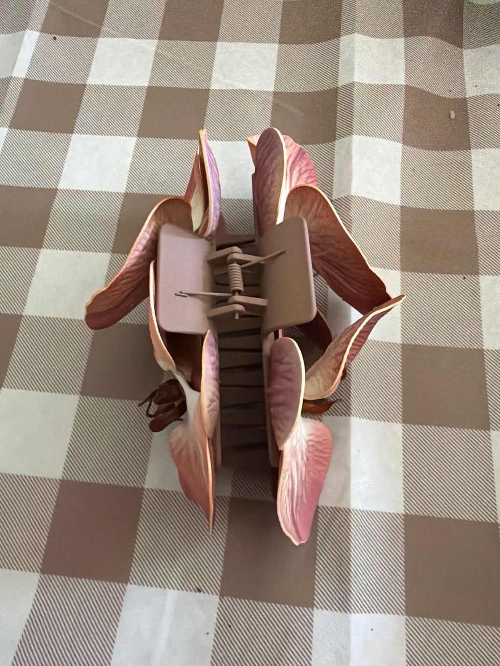Taupe Orchid Pua Hair Clips