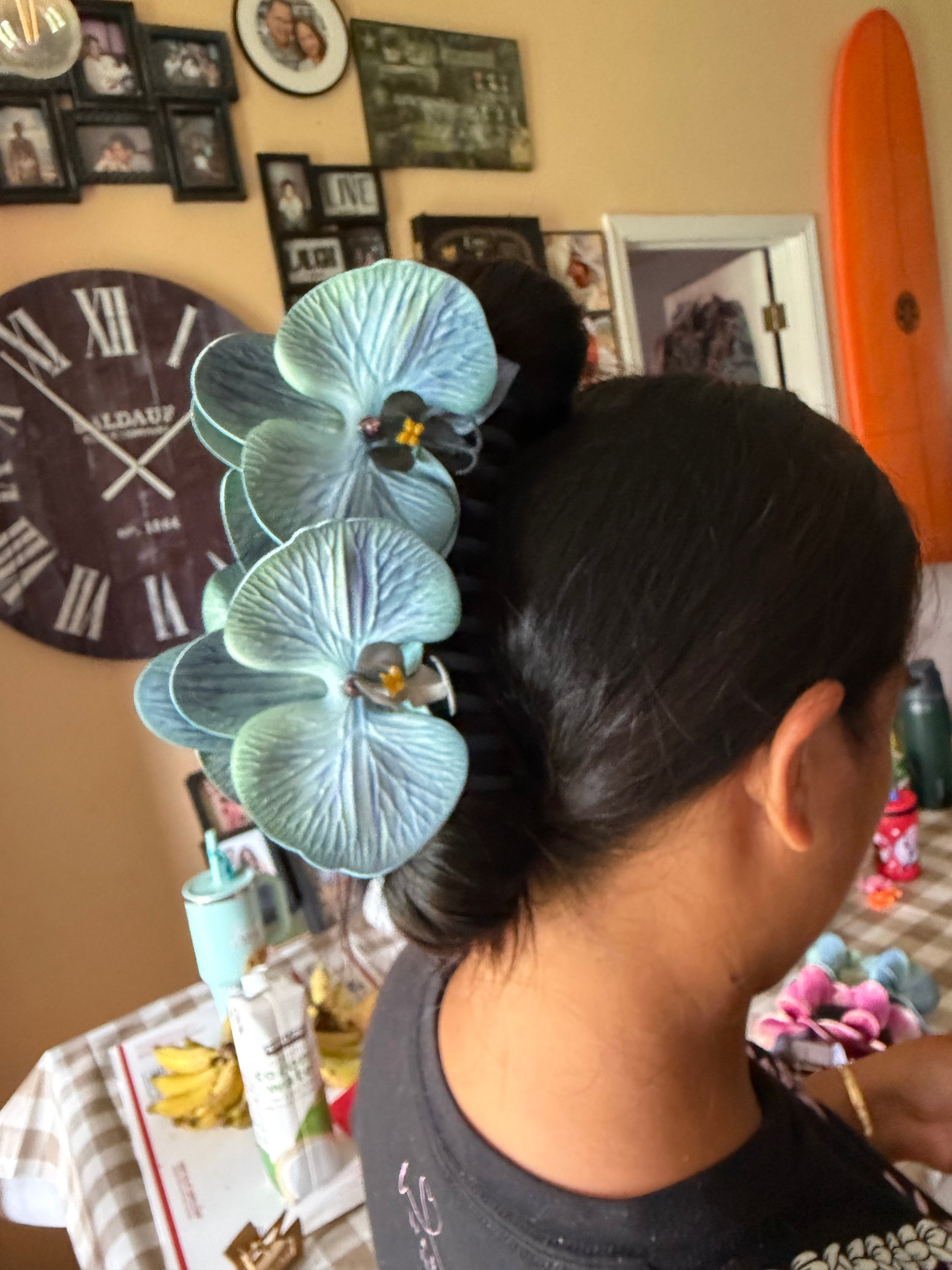 Blue Orchid Pua Hair Clip