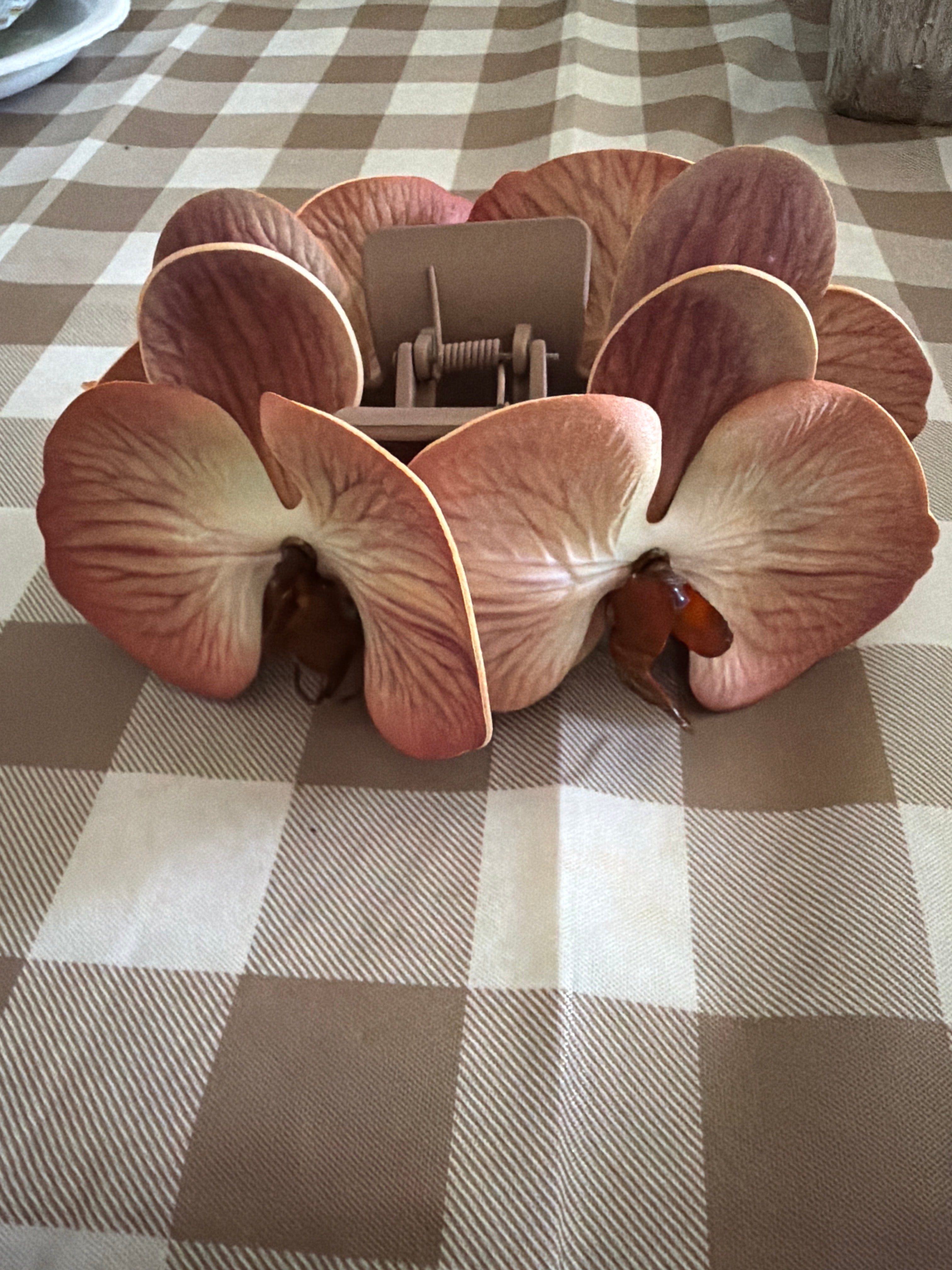 Taupe Orchid Pua Hair Clips