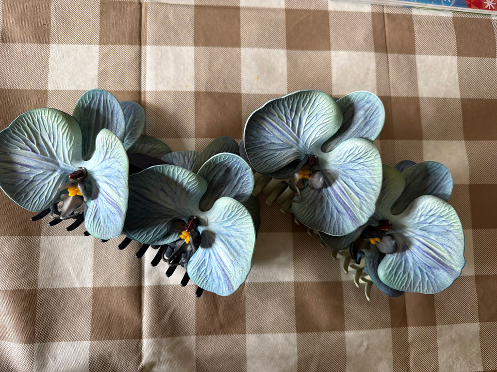 Blue Orchid Pua Hair Clip