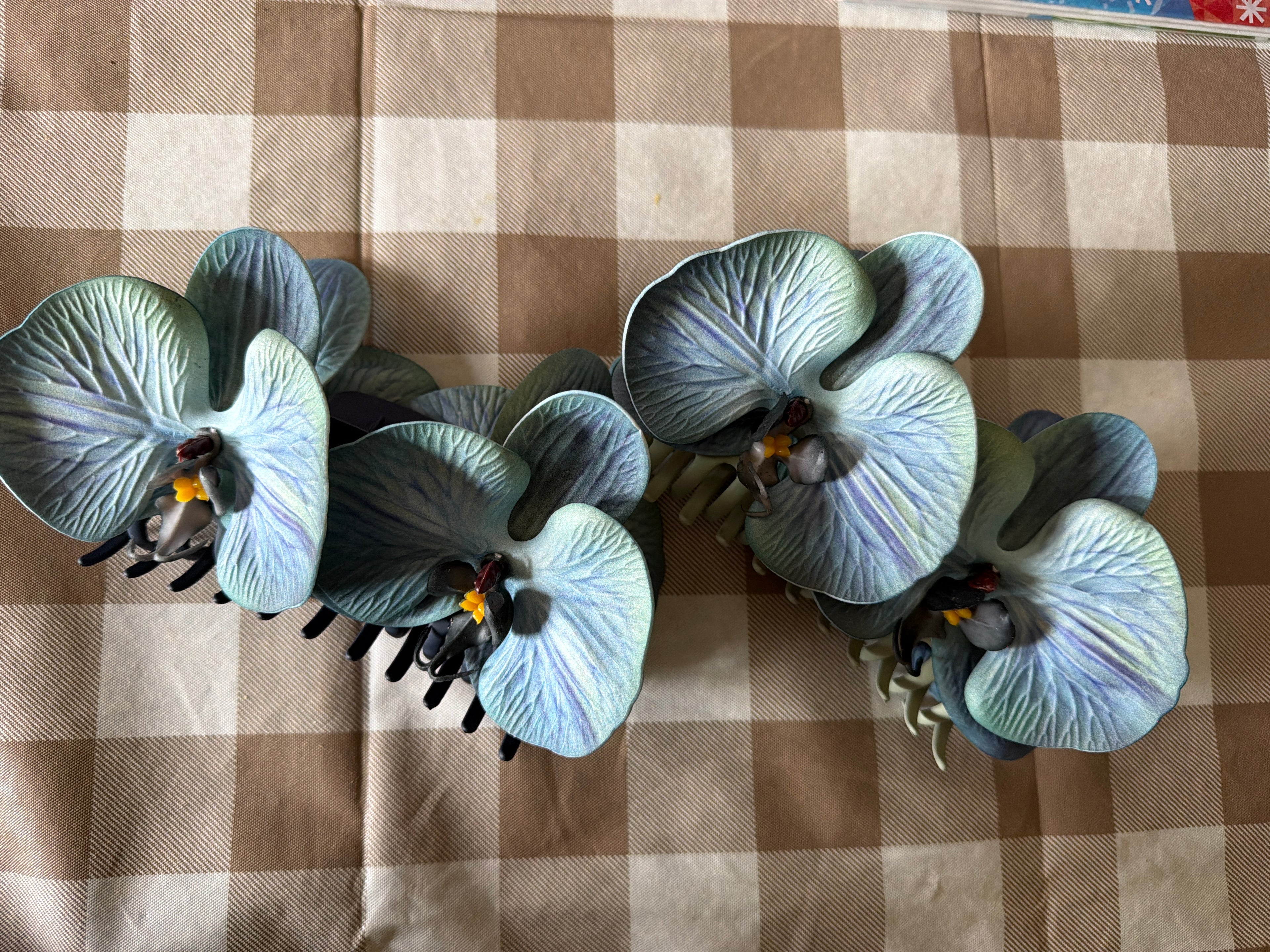 Blue Orchid Pua Hair Clip