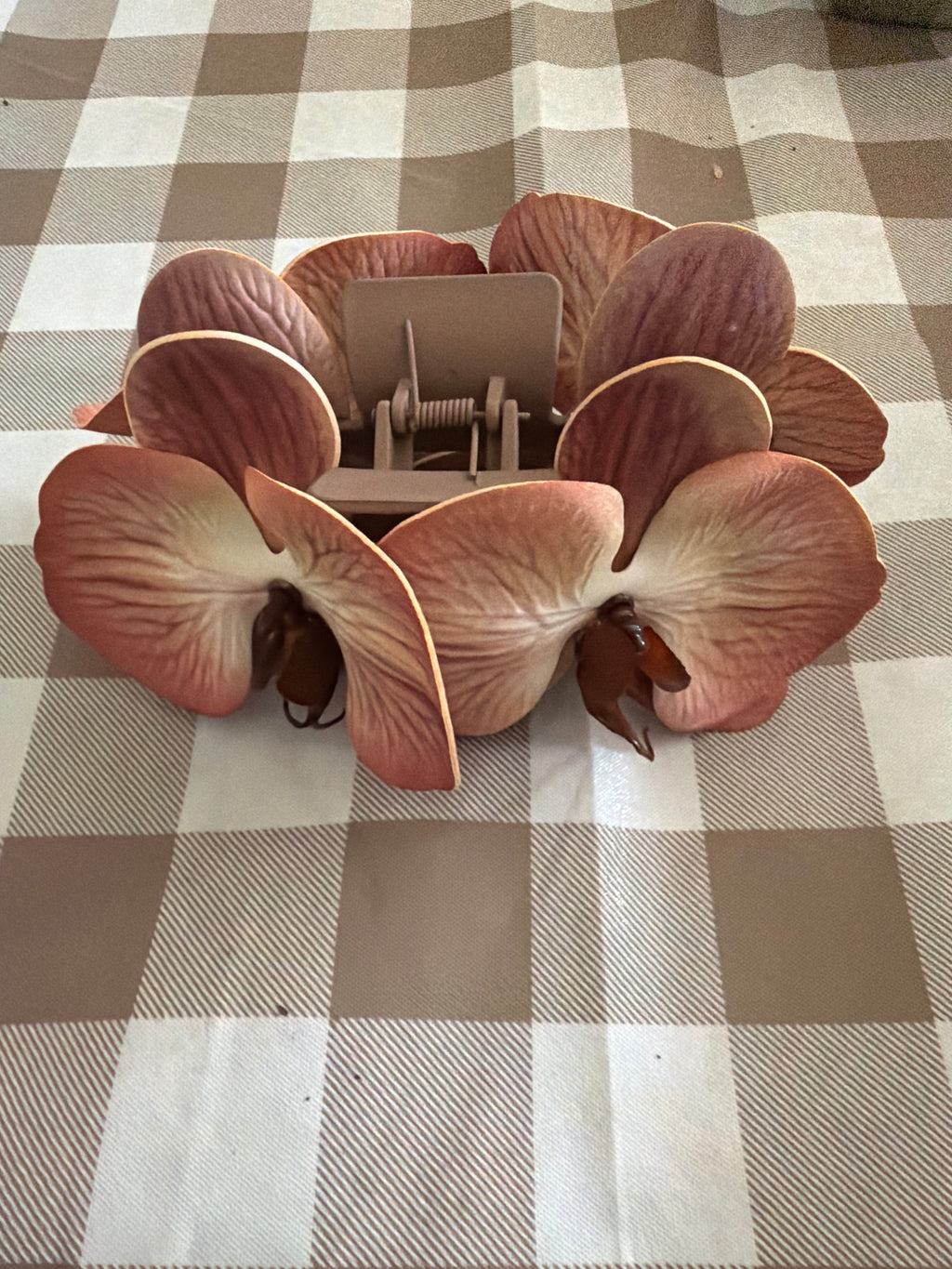 Taupe Orchid Pua Hair Clips